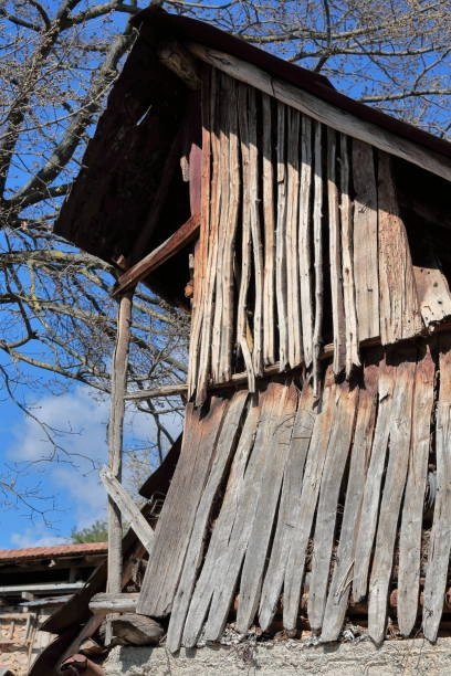 out of shape wodden hut