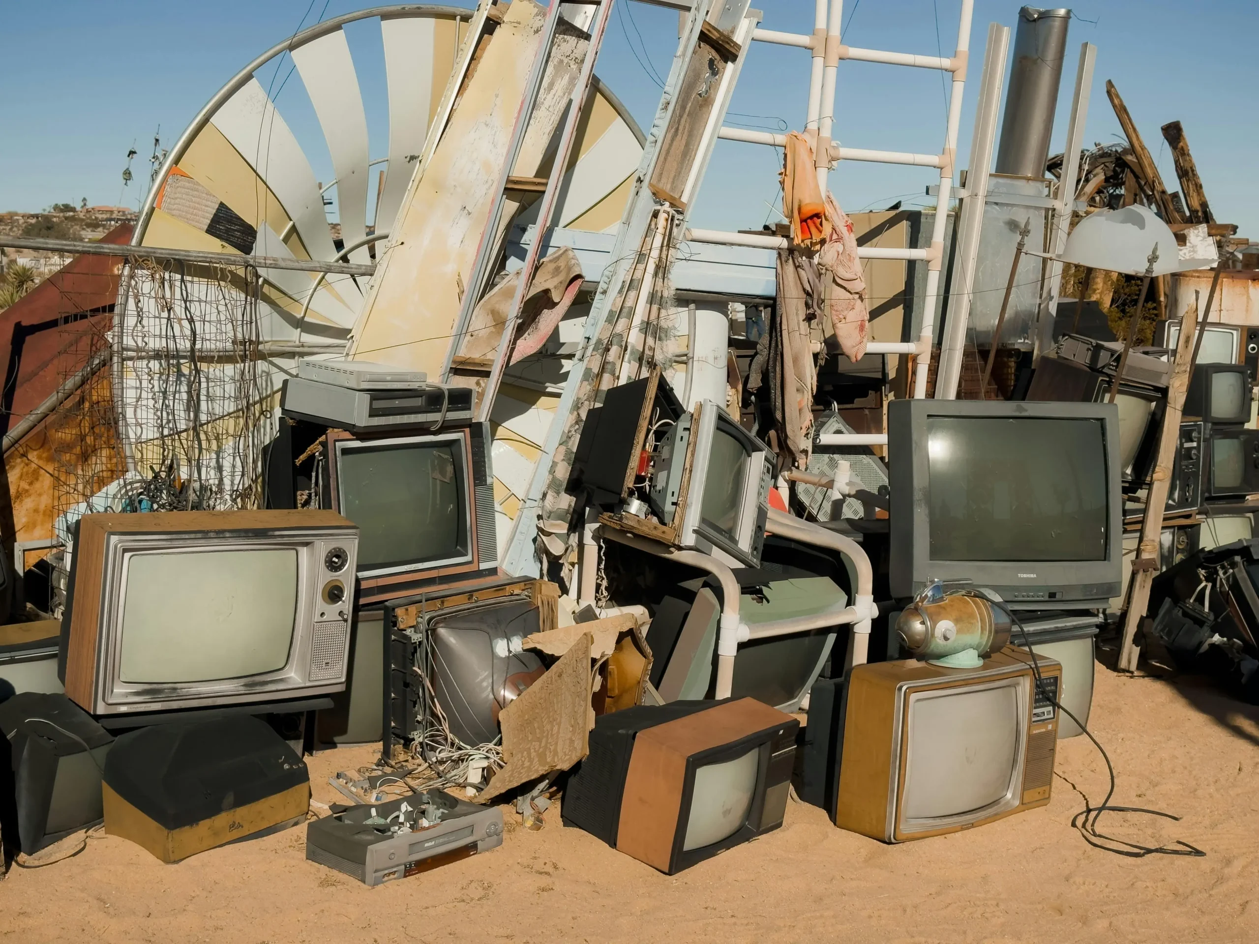 Electronic waste gathered from a house in Brockton Ma